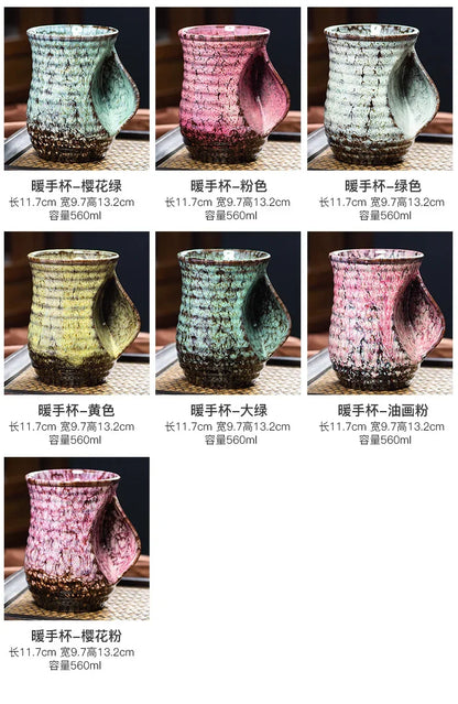 1Pc, 500ml Creative Ceramic Coffee Cup, Kiln Changed Pottery, Cute Tea Cups, Kung Fu Teacup, Wholesale