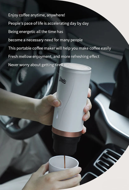 Bincoo Electric Portable Coffee Machine Small Espresso Coffee Bean Powder Capsule Home Car Outdoor Travel