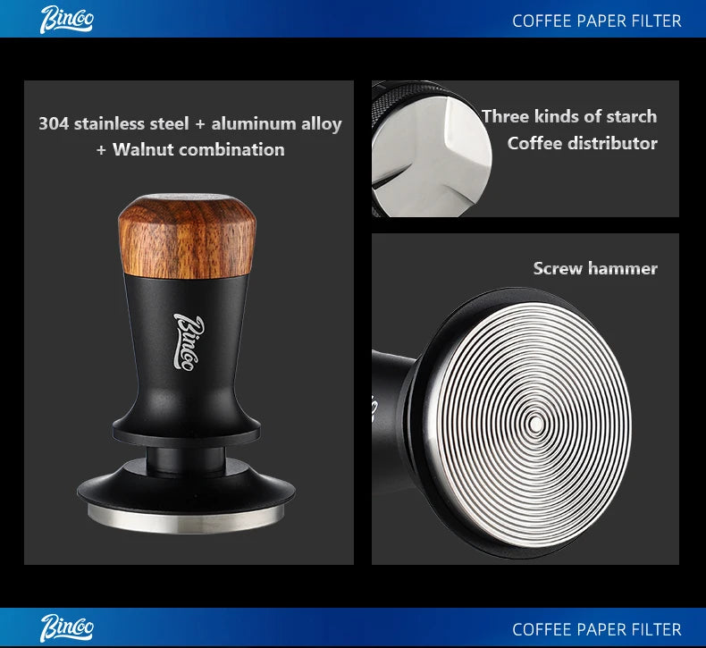 Bincoo 51/58mm Coffee Tamper  Constant Pressure Espresso Tamper with Calibrated Spring Loaded Coffee Leveler Barista Tools