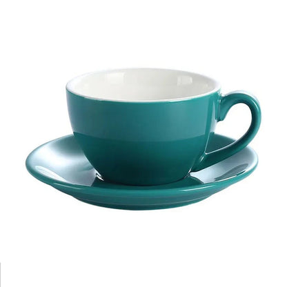 Ceramic Coffee Cup & Saucer Set – Modern Espresso Cup