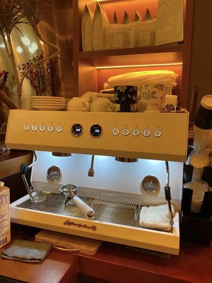 Commercial Coffee Machine CRM3211A, 2 Composite Brewing Heads, Independent Multi Boiler System, Automatic Water Inlet and Outlet