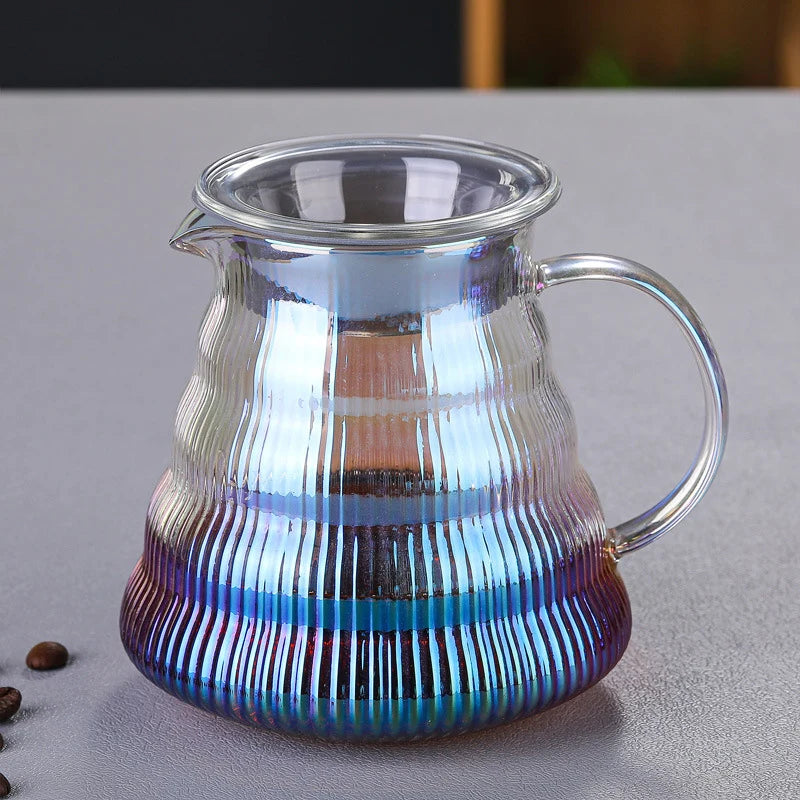 Pour Over Coffee Dripper Coffee Pot Set 600ml Coffee Server Coffee Maker Brewing Cup V02 Glass Coffee Funnel Drip Coffee Set