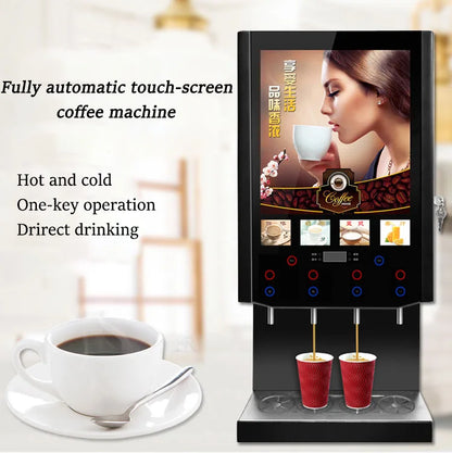 Table 6 Flavors Of Hot And Cold Coffee Machine Automatic One Hot Cocoa Juice Instant Coffee Machine