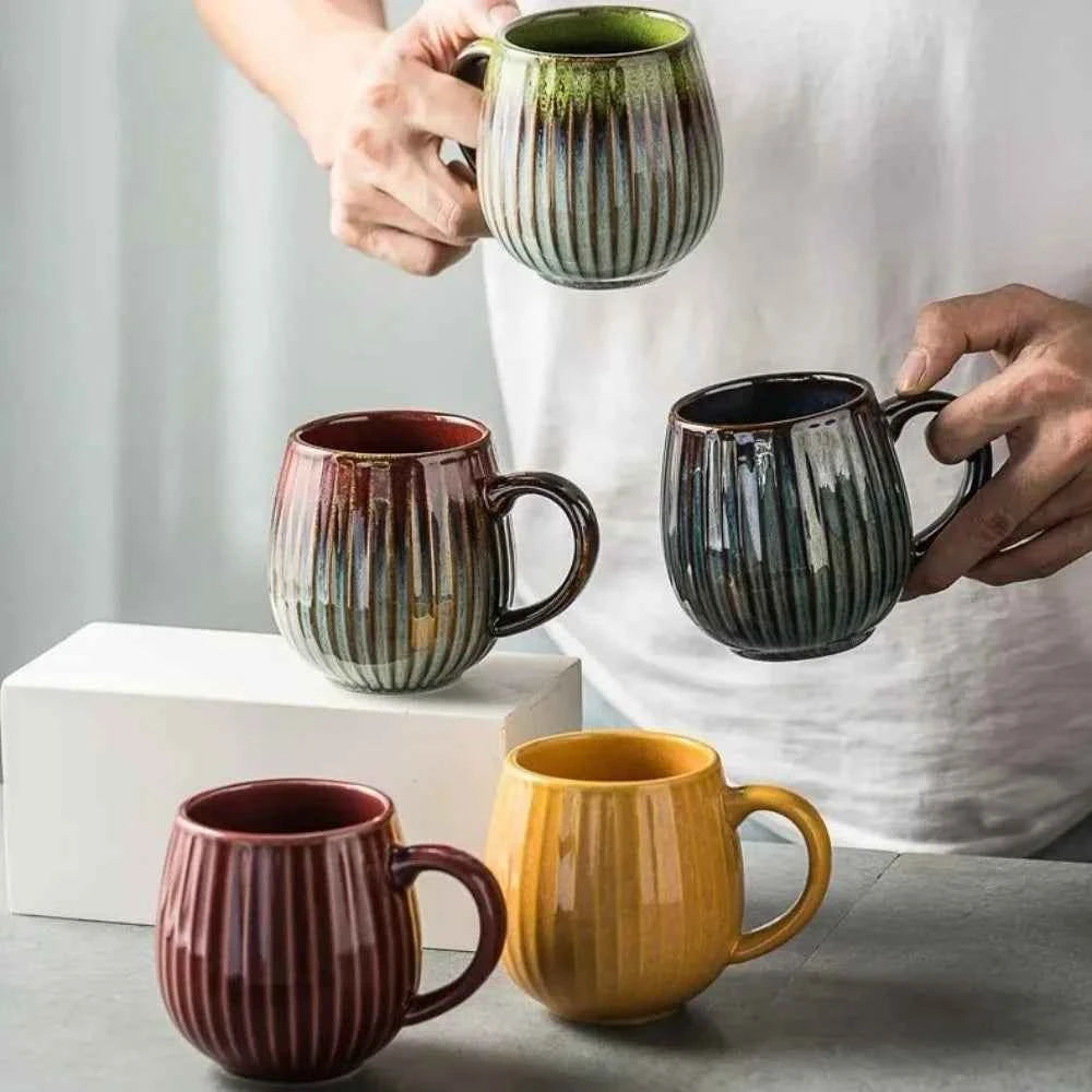 New 500ml Coffee Mugs Ceramic With Handle Milk Tea Cup Drinking Utensils