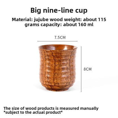 Wooden Big Belly Handmade Natural Spruce Wood Cups Beer Tea Coffee Milk Water Cup Kitchen Bar Drinkware