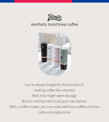 Bincoo Electric Portable Coffee Machine Small Espresso Coffee Bean Powder Capsule Home Car Outdoor Travel