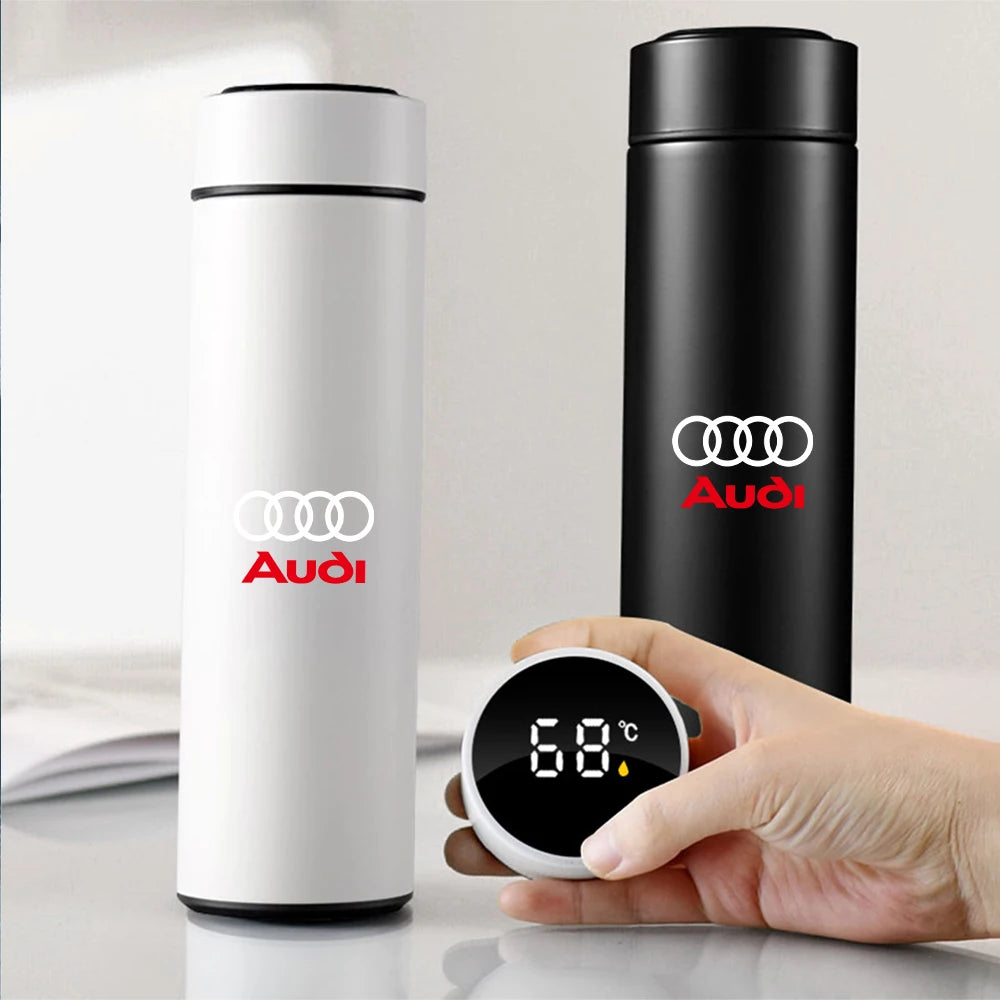 Thermos Flask Smart Cup With Temperature Display 304 Stainless Steel Vacuum Insulated Thermos Cup For Audi S Line 8p B8 A1 A2 C7