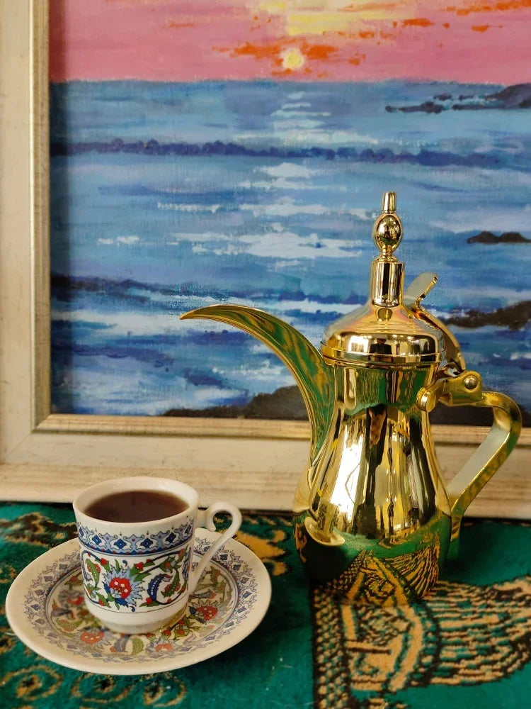 Arabian Coffee Pot Handmade Coffee Pot Turkish Sharing Pot Portable Arabian Kettle Espresso Coffee Make