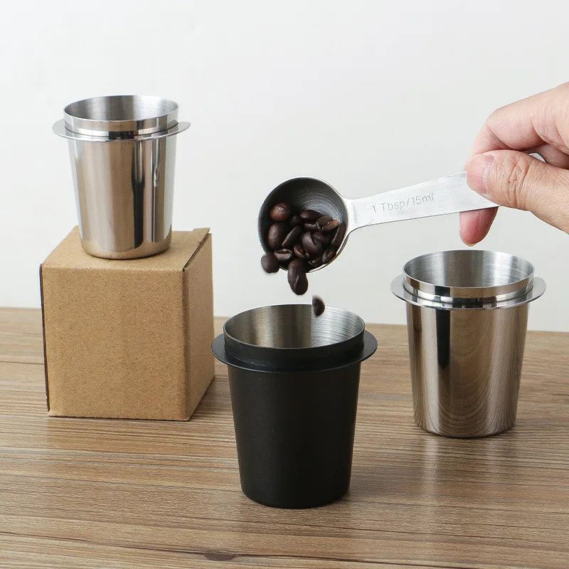 58/53/51mm Coffee Dosing Cup Sniffing Mug for Espresso Machine Wear Resistant Stainless Steel Coffee Dosing Cup Drop Shipping