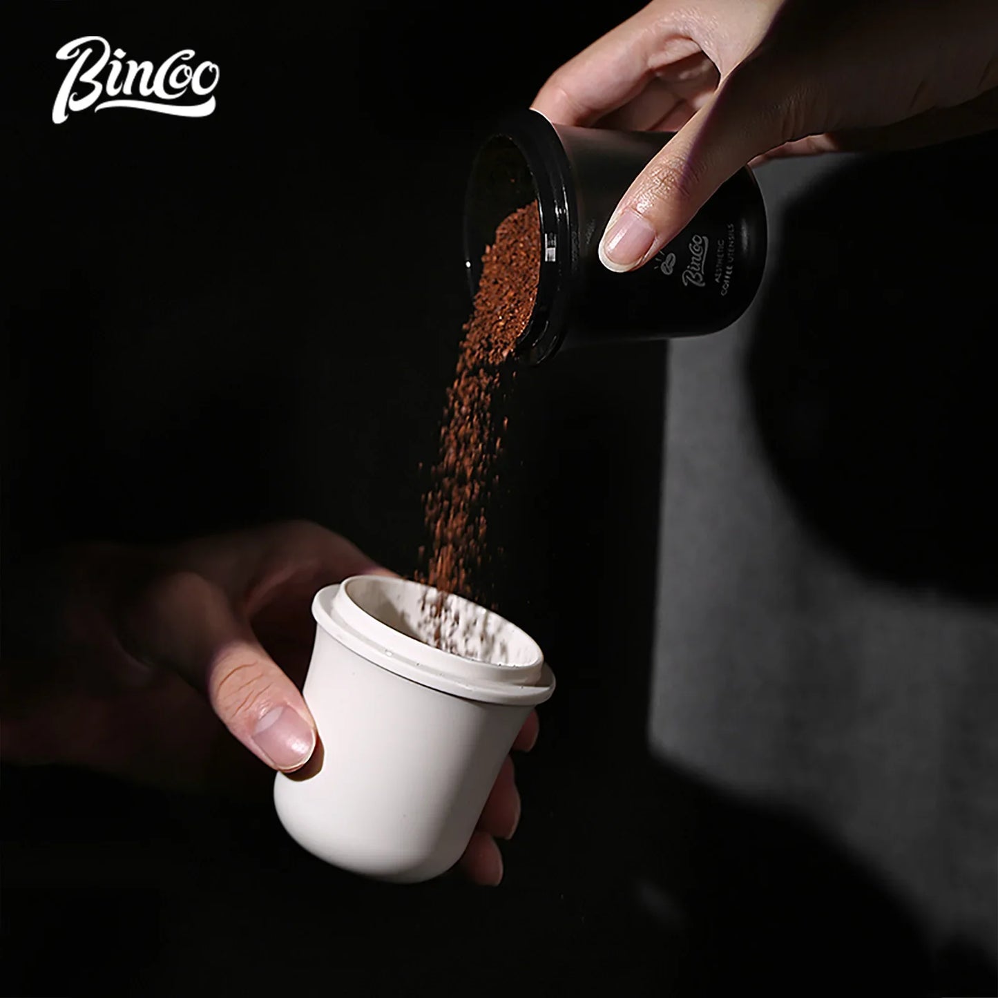 Bincoo Coffee Powder Catcher Cup Coffee Weighing Bean Transparent Aroma Cup Inverted Powder Catcher Anti-Flying Powder Device