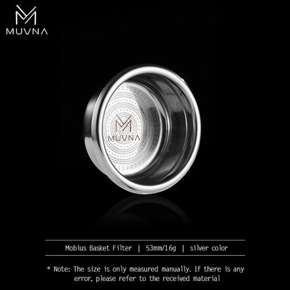 MUVNA Precision High Extraction Mobius Espresso Basket Filter, Micro Sieve Filter Basket with 304 Stainless Steel for 51/54/58mm