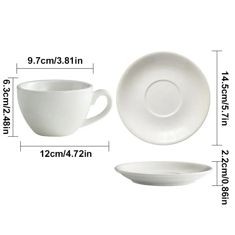 Ceramic Coffee Cup & Saucer Set – Modern Espresso Cup