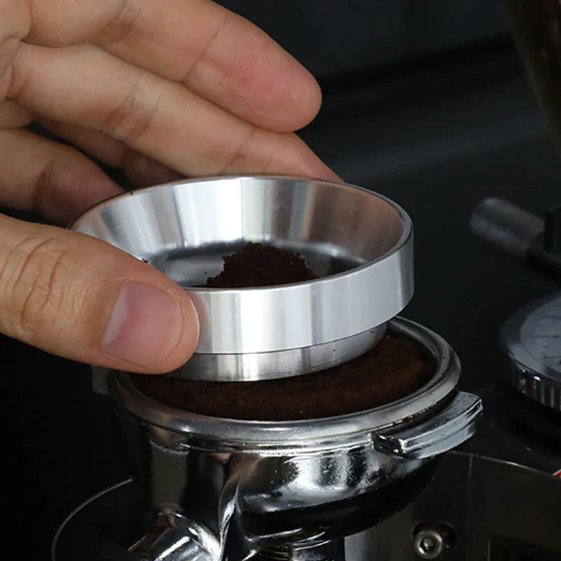 Aluminum Coffee Powder Dosing Ring Receiver Magnetic Suction Powder Ring Coffee Machine for 51 53 58Mm Coffee Filter Tamper