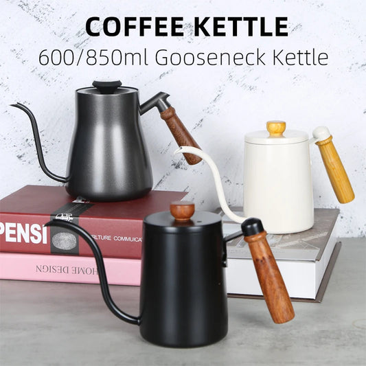 Coffee Pot Milk Frothing Pitcher Jug Gooseneck Kettle Spout Stainless Steel Espresso Coffee Tea Milk Pot Kettle Can 550 /600ml