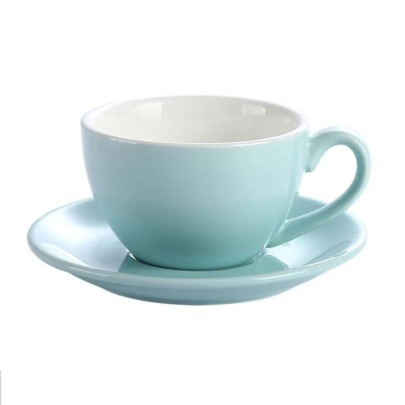Ceramic Coffee Cup & Saucer Set – Modern Espresso Cup