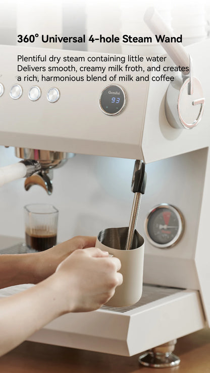 Commercial Coffee Machine CRM3211A, 2 Composite Brewing Heads, Independent Multi Boiler System, Automatic Water Inlet and Outlet