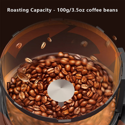 CAFEMASY 80-100g Home Coffee Roaster Electric Mini No Smoke Coffee Beans Baking Roasting Machine 110-240V Coffee Bean Roaster