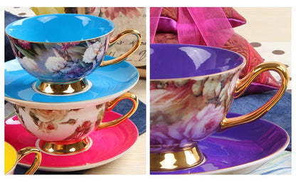 Bone China Ceramic Cups and Saucers Gift Boxes Coffee Cup Set