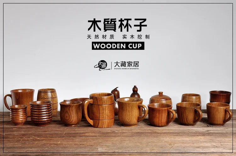 Wooden Bucket Shape Mugs Handmade Natural Spruce Wood Cups Beer Coffee Milk Water Drinking TeaCup Creative Kitchen Bar Drinkware