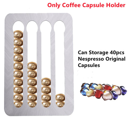 24/40Pcs Coffee Capsule Cafe Pod Holder Storage Drawer Coffee Capsules Organizer Nespresso Capsules Rack Holder Shelf Stand