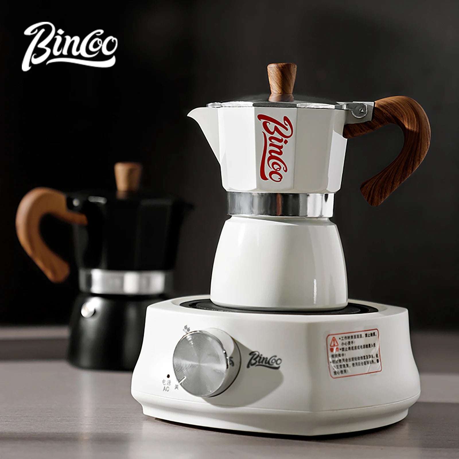 Bincoo Single Valve Coffee Moka Pot Espresso Machine Brewed Coffee Italian Home Outdoor Kitchen Utensils Barista Accessories