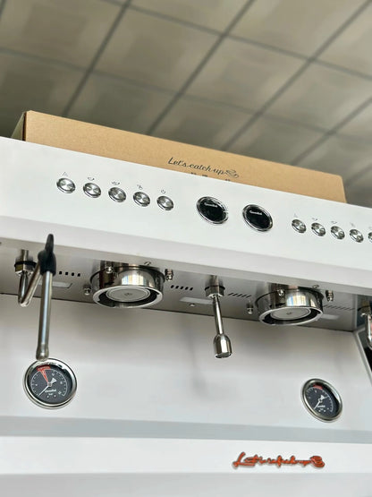 Commercial Coffee Machine CRM3211A, 2 Composite Brewing Heads, Independent Multi Boiler System, Automatic Water Inlet and Outlet