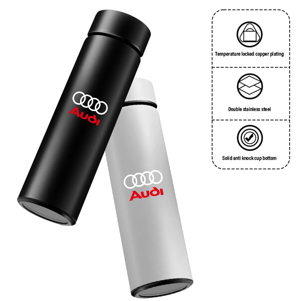 Thermos Flask Smart Cup With Temperature Display 304 Stainless Steel Vacuum Insulated Thermos Cup For Audi S Line 8p B8 A1 A2 C7