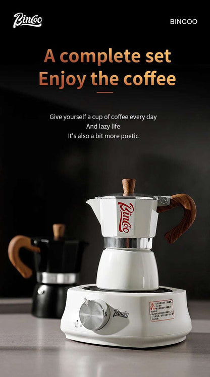 Bincoo Single Valve Coffee Moka Pot Espresso Machine Brewed Coffee Italian Home Outdoor Kitchen Utensils Barista Accessories