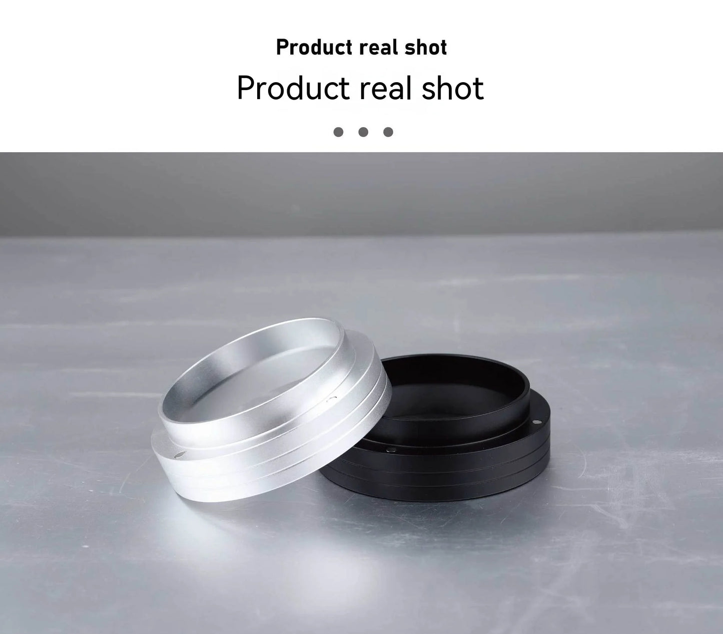 Aluminum Coffee Powder Dosing Ring Receiver Magnetic Suction Powder Ring Coffee Machine for 51 53 58Mm Coffee Filter Tamper