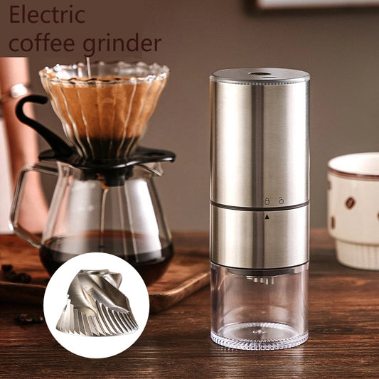 Portable Upgrade Electric Coffee Grinder TYPE-C USB Charge CNC Stainless Steel Grinding Core Coffee Beans Grinder