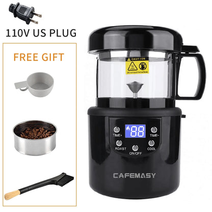 CAFEMASY 80-100g Home Coffee Roaster Electric Mini No Smoke Coffee Beans Baking Roasting Machine 110-240V Coffee Bean Roaster