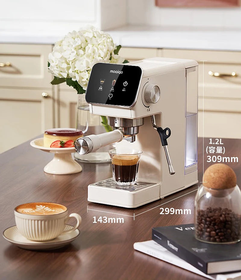 20bar Italian Coffee Machine Household Semi-automatic Hot and Cold Double Extraction with Steam Milk Frother Espresso Machine
