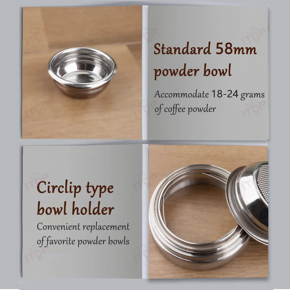 ITOP 58mm Pneumatic Espresso Maker – Portable Manual Coffee Machine