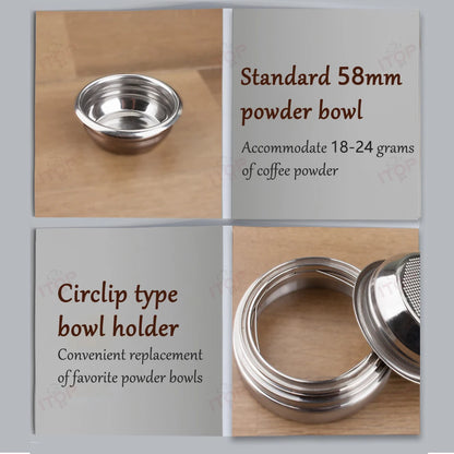 ITOP 58mm Pneumatic Espresso Maker – Portable Manual Coffee Machine