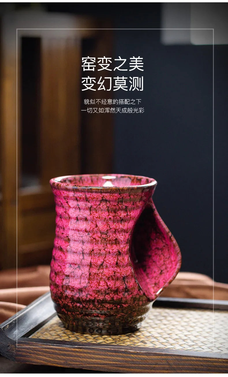 1Pc, 500ml Creative Ceramic Coffee Cup, Kiln Changed Pottery, Cute Tea Cups, Kung Fu Teacup, Wholesale