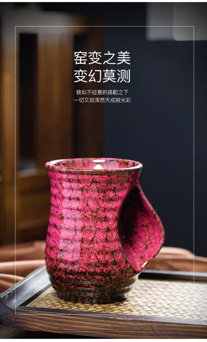 1Pc, 500ml Creative Ceramic Coffee Cup, Kiln Changed Pottery, Cute Tea Cups, Kung Fu Teacup, Wholesale