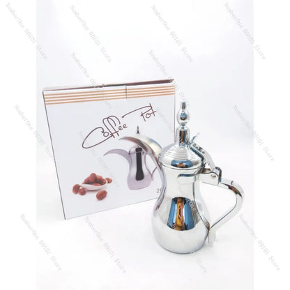 Stainless Steel Middle East Pot Arabian Coffee Pot Warm Kettle Teapot Court Pot Gold Silver