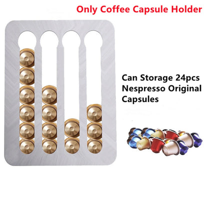 24/40Pcs Coffee Capsule Cafe Pod Holder Storage Drawer Coffee Capsules Organizer Nespresso Capsules Rack Holder Shelf Stand