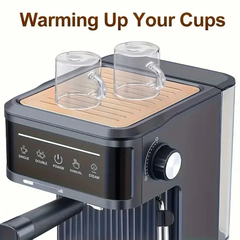 20Bar Electric Italian Coffee Machines Professional Espresso Coffee Maker Semi Automatic Milk Frother Cappuccino Latte Maker