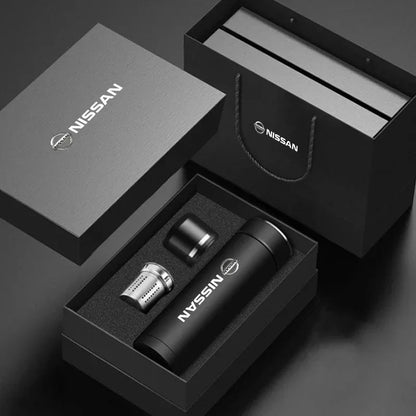 Car Logo Smart Thermos Mug With Temperature Display For Nissan Nismo X-trail Almera Qashqai Tiida Patrol Y62 Teana J32 Skyline