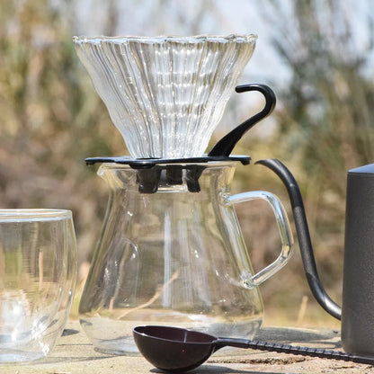 Outdoor Hand Brew Coffee Maker Set, Travel Coffee Maker with Storage Bag, Filter Cup, Pour-Over Kettle Combination