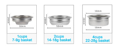 58mm Bottomless Portafilter With 1 2 4 Cup Basket For Expobar/ROCKET/FAEMA/RANCILIO Naked E61 Coffee Handle Barista Tools