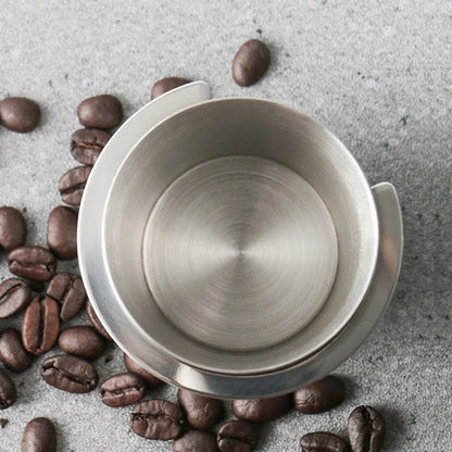 58/53/51mm Coffee Dosing Cup Sniffing Mug for Espresso Machine Wear Resistant Stainless Steel Coffee Dosing Cup Drop Shipping