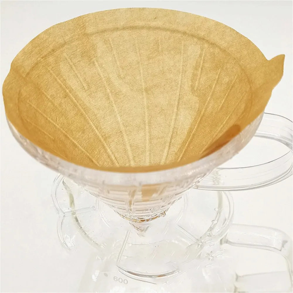 40Pcs/pack Coffee Filter Paper  Disposable Coffer Filters  V.60 Hand Punch V-shaped Conical Drip Filter Barista Tool