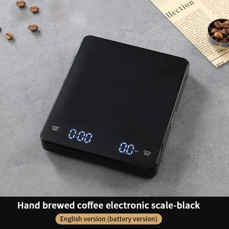 Bincoo Hand-Brewed Coffee Digital Scale Household Espresso Weighing Special Timing Scale Accurate Kitchen Waterproof