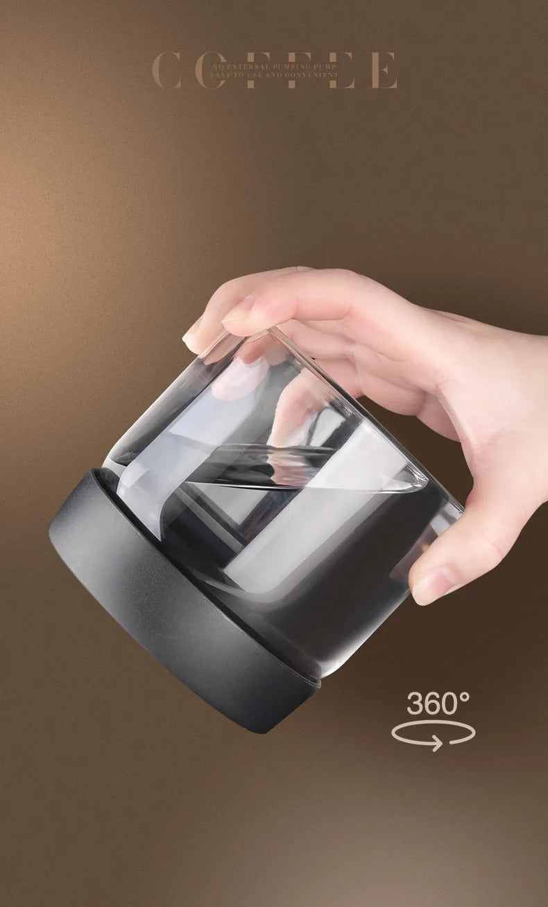 PARACITY Vacuum Sealed Tank Coffee Bean Glass Sealed Jar Household Moisture-proof Air Extraction Airtight Container Coffee Set