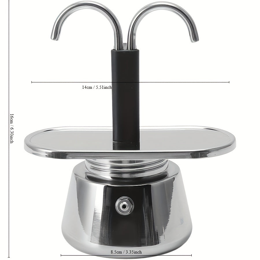 304 Stainless Steel Moka Pot Coffee Maker | Classic Stovetop Espresso