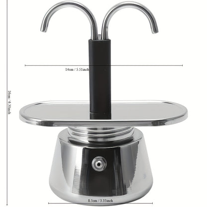 304 Stainless Steel Moka Pot Coffee Maker | Classic Stovetop Espresso