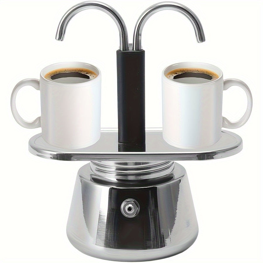 304 Stainless Steel Moka Pot Coffee Maker | Classic Stovetop Espresso